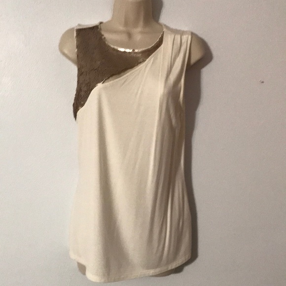 White and gold tank top - Picture 1 of 2